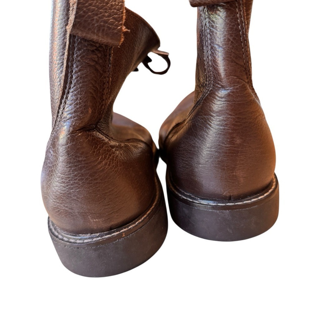Saks Fifth Avenue Brown Pebbled Leather Chukka Boots Men's Size 12M Made Brazil - Picture 11 of 14